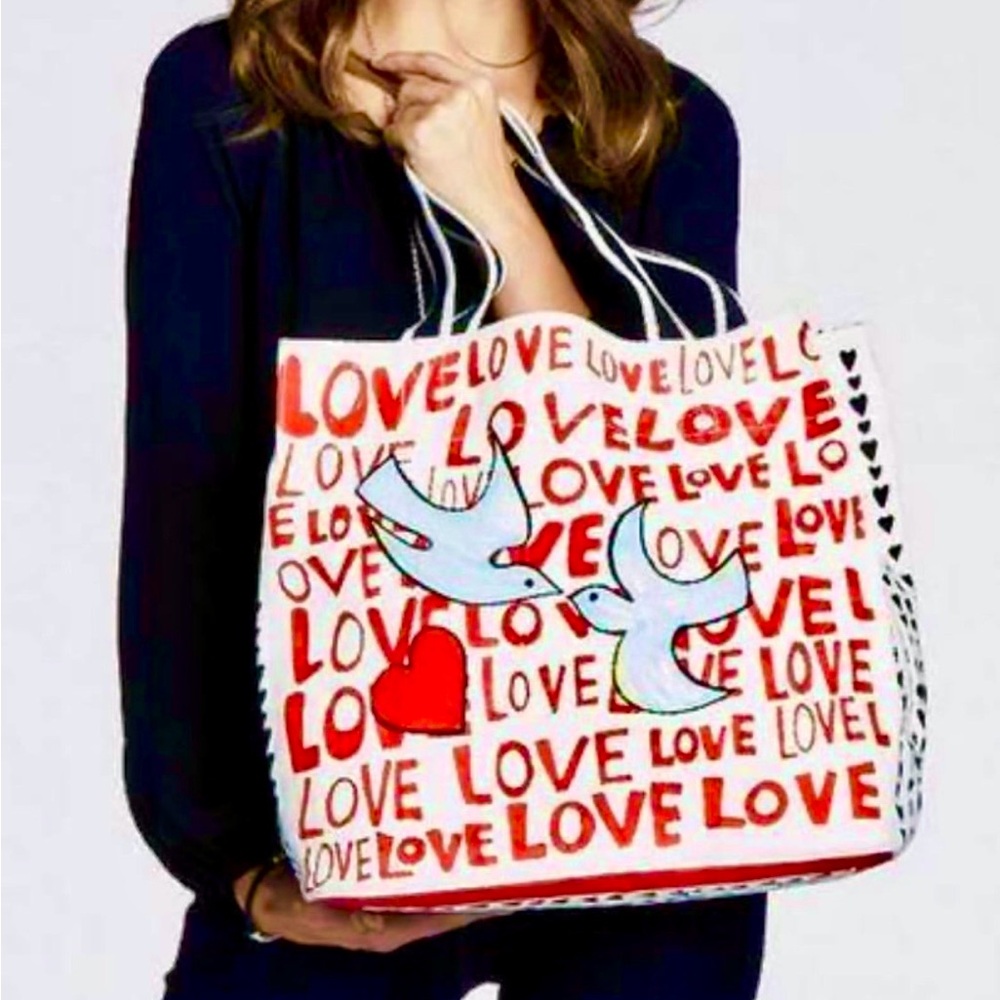 Brighton On The Wings Of Doves Painted Tote